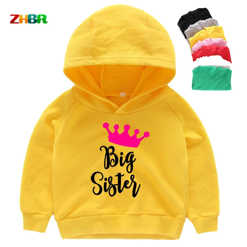 2-10 Years Children Sweatershirt New Winter Clothes Girls Crown design Letter Tops Pullover Autumn Coat For Boys Kids Hoodies