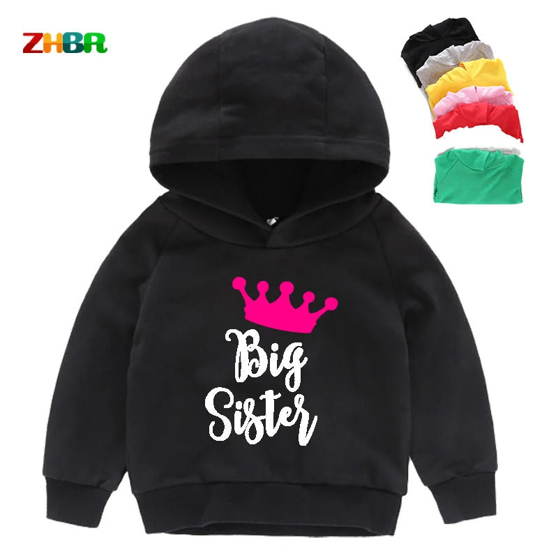 2-10 Years Children Sweatershirt New Winter Clothes Girls Crown design Letter Tops Pullover Autumn Coat For Boys Kids Hoodies