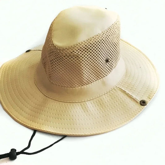 New Sun Protection Fishing Hat Summer Breathable Mesh Camping Hiking Caps Anti-UV Sun Hat Mountaineering Caps Men's Panama Hat