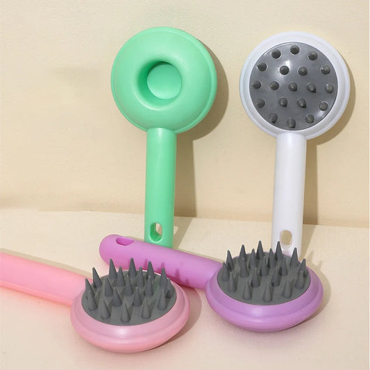 Silicone Shampoo Brush Head Scalp Portable Massage Comb Hair Washing Comb Body Massage Brush Bath Shower Salon Hairdressing Tool