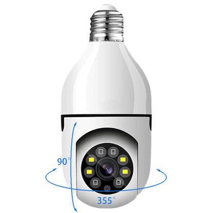 1080P Wifi Bulb E27 Surveillance Camera Full Color Night Vision 360° Rotating  Automatic Human Tracking Two-way Talk Smart Home